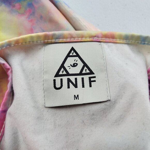 Unif Tie Dye Muscle Tank Crop Top Stretch Sleeveless Lightweight Medium Womens - Picture 3 of 8